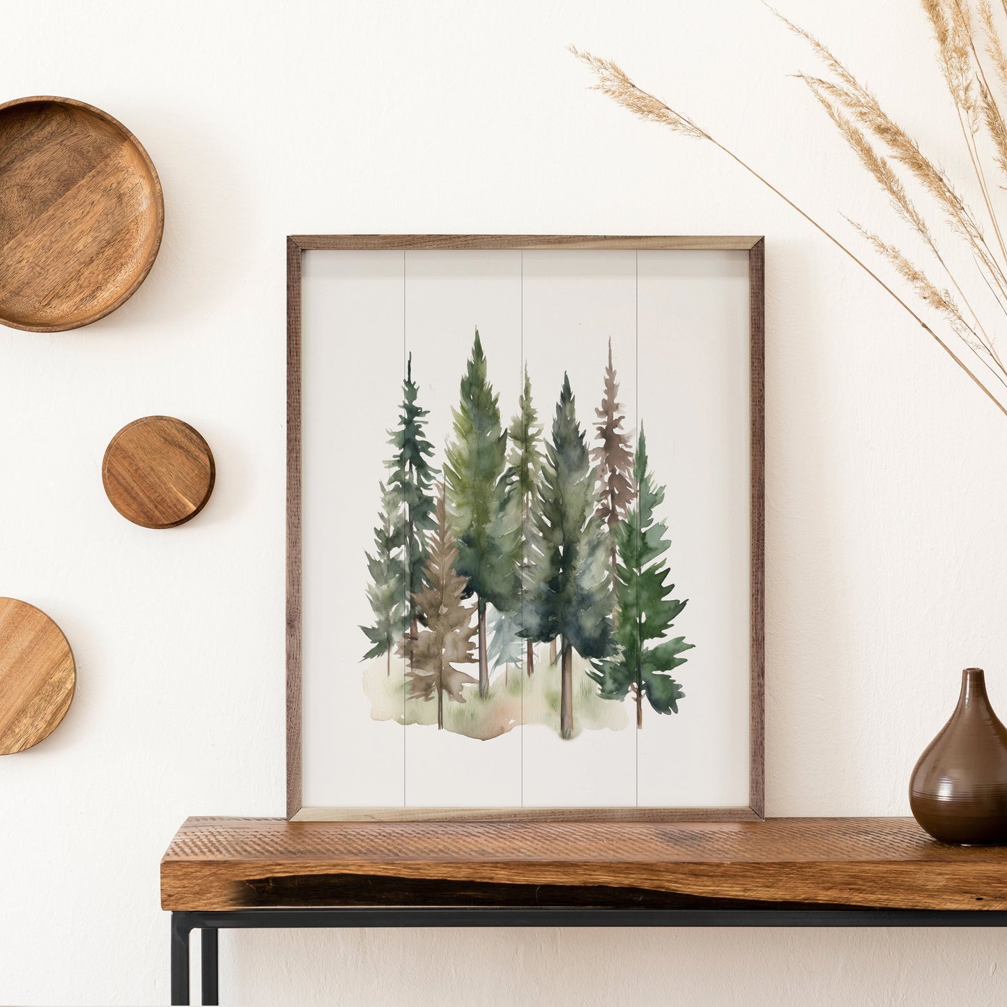 Watercolor Pines II