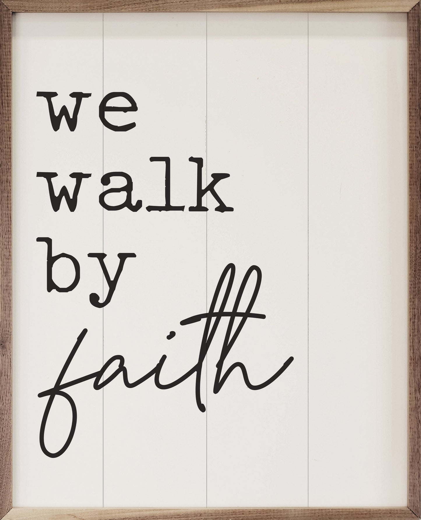 We Walk By Faith White