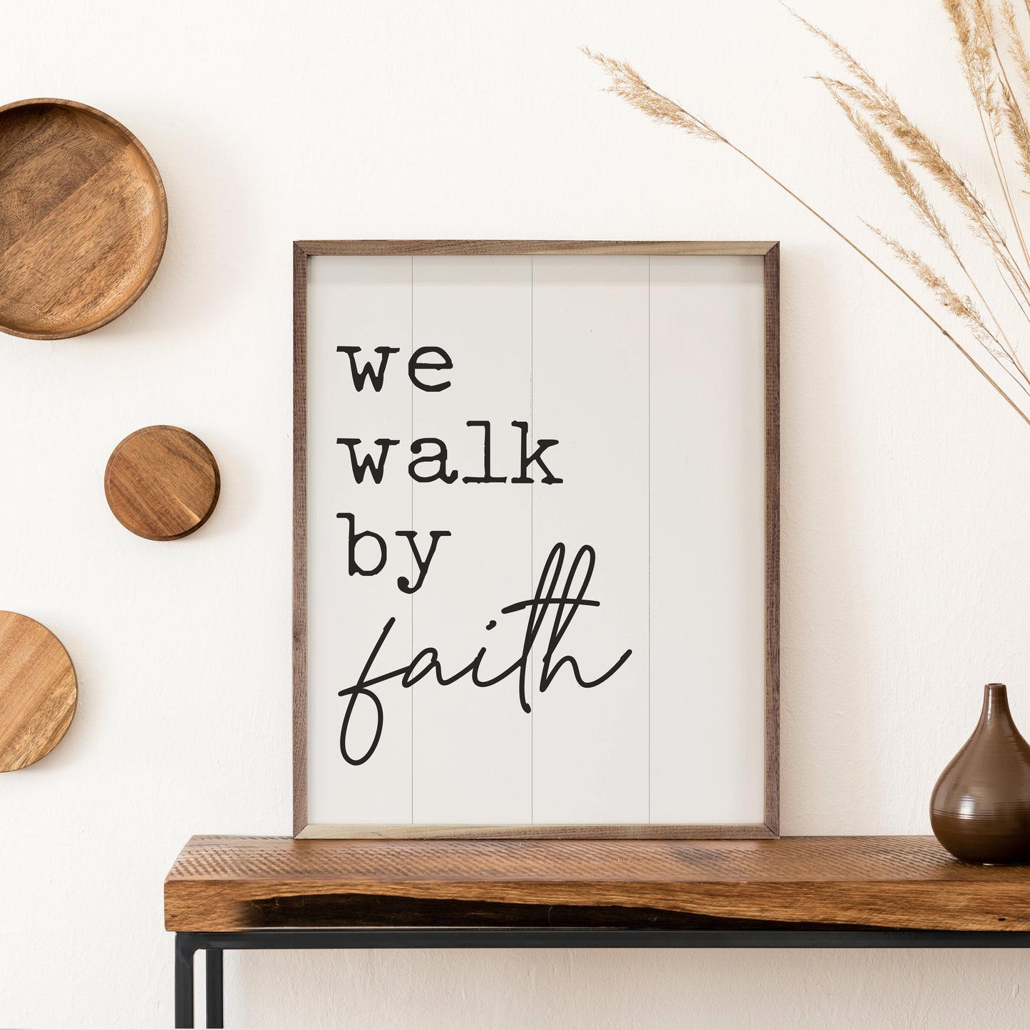 We Walk By Faith White