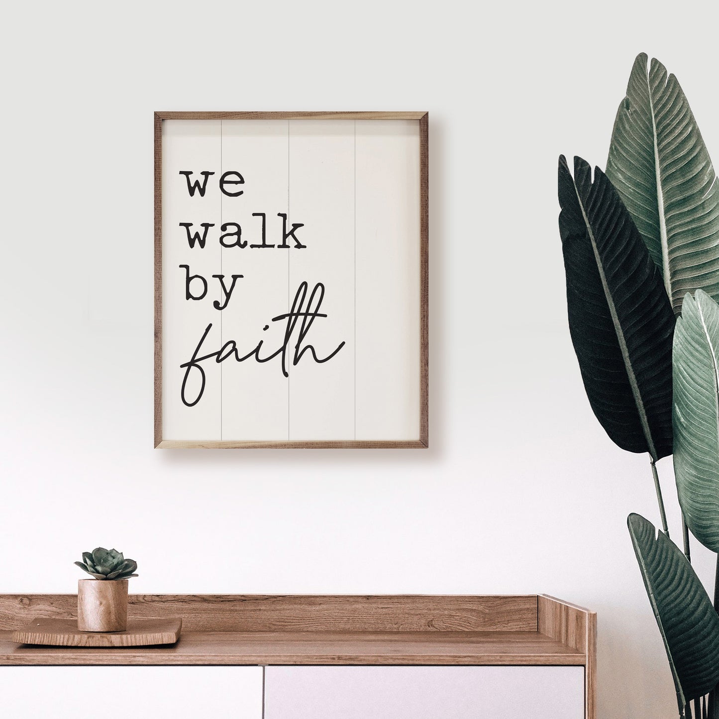 We Walk By Faith White