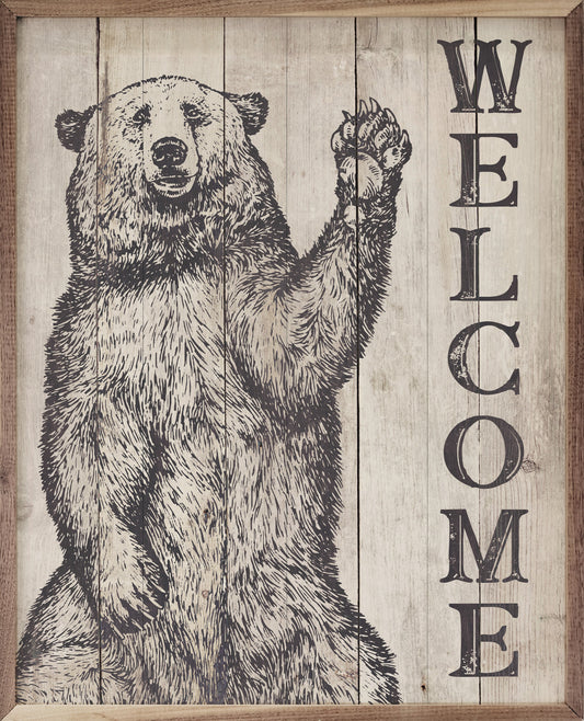 Welcome Bear Whitewash