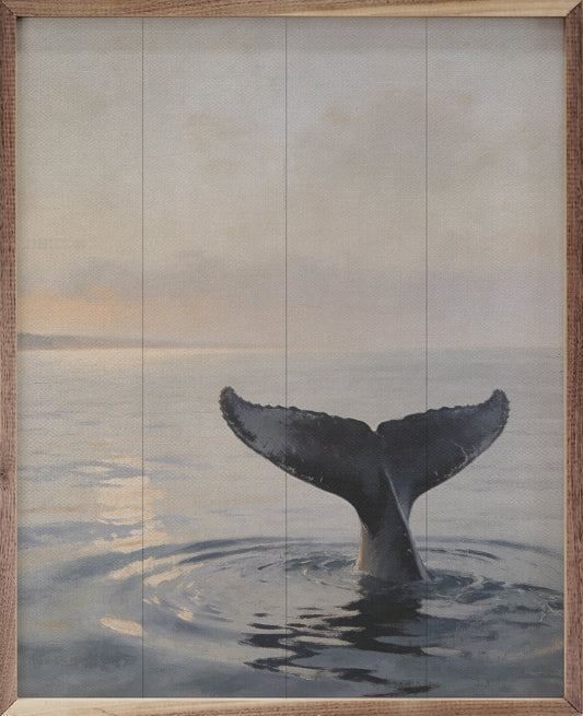 Whale Tail At Sunset