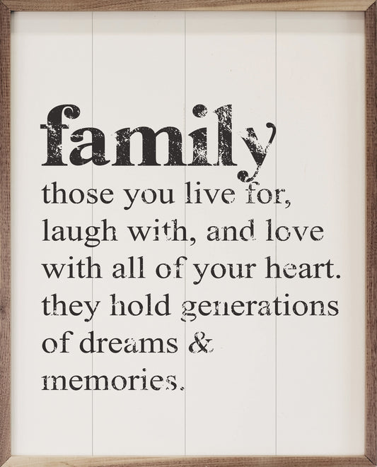 Family Those You Live For White