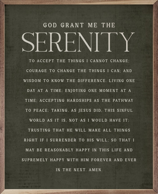 God Grant Me Serenity