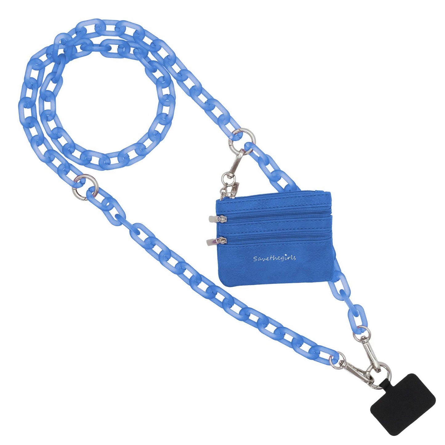 Clip & Go Ice Chain with Pouch: Hot Pink Chain with Hot Pink Pouch