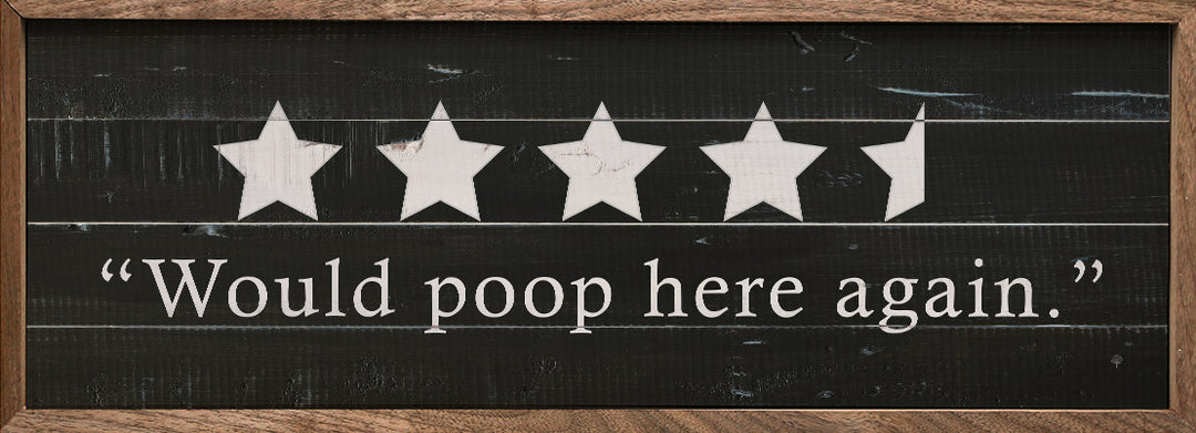 Would poop Here Again Black image 1