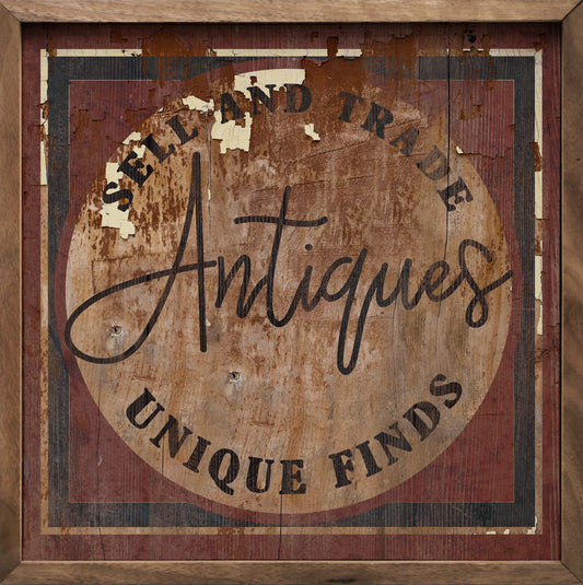 Antiques Rustic Border Red image 0