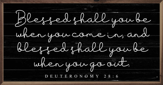 Blessed Shall You Be Deuteronomy 28:6 Black image 0
