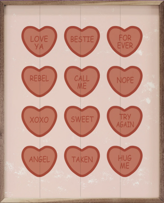Valentine Candy Hearts Pink image 0