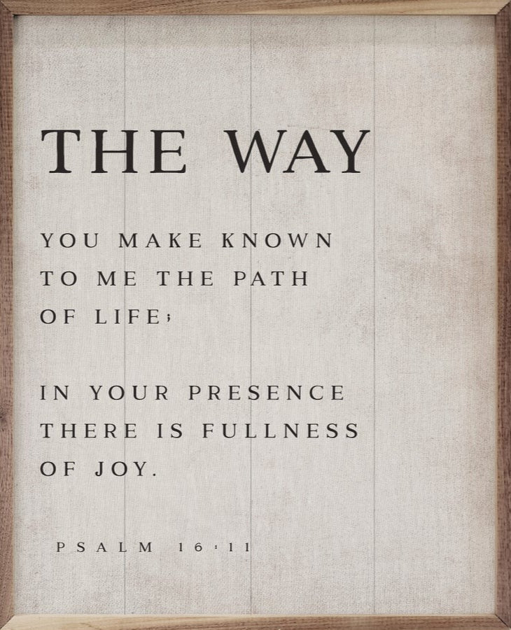 The Way Psalm 16:11 Whitewash image 1
