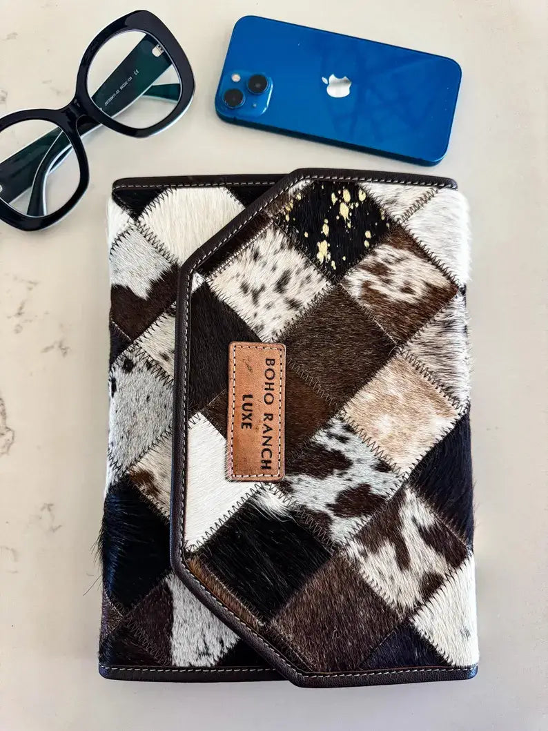 Boho Luxe Hair-On Cowhide iPAD Sleeve