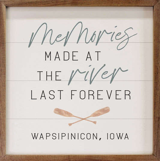 Personalized Memories Made At The River White image 0