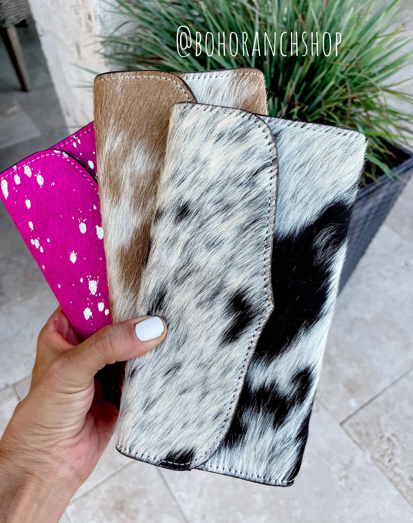 Western Hair On Cowhide Leather Wallet
