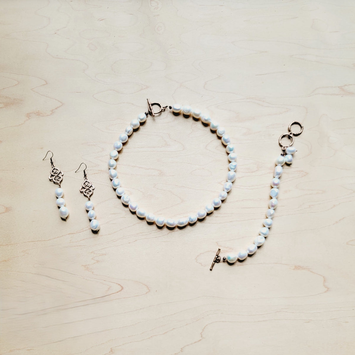 **Genuine Freshwater Pearl Collar Necklace Wedding Collection 258g