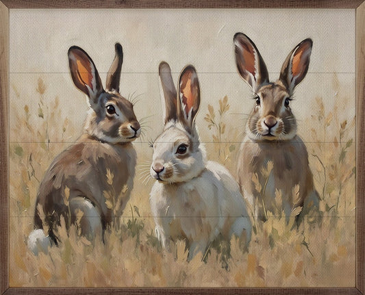 Bunnies In The Grass image 0