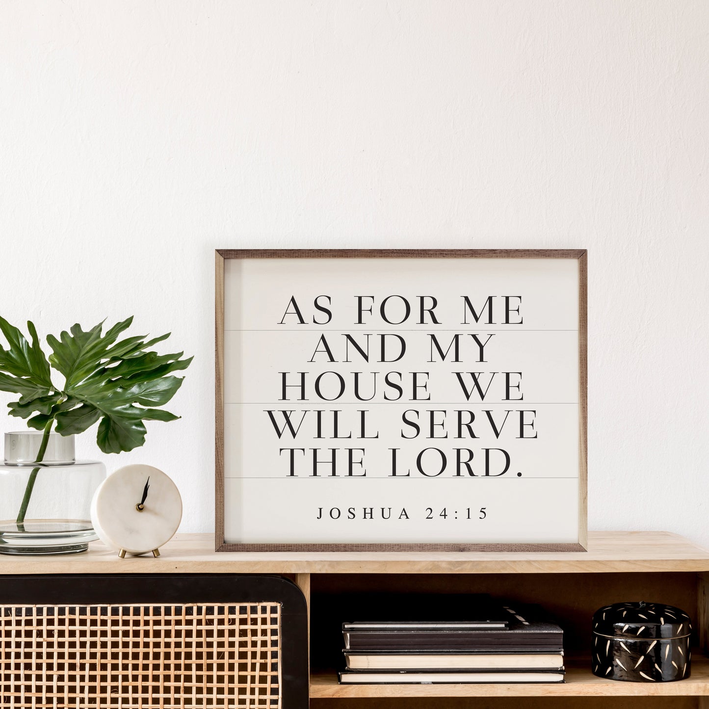As For Me And My House Joshua 24 15 Horizontal White