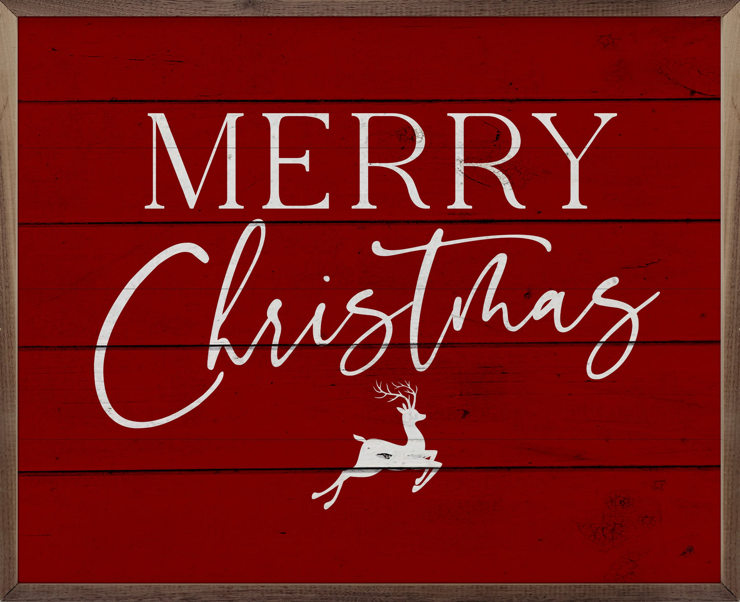 Merry Christmas Reindeer Red