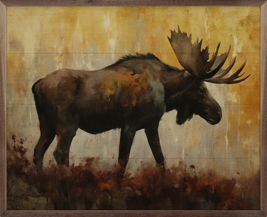Moose Trailing Sunset