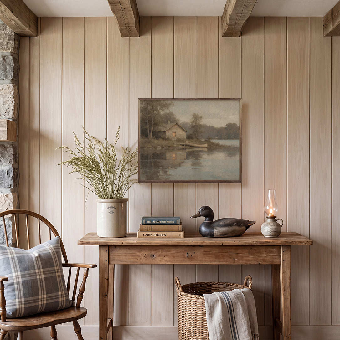Rustic Lakeside Cabin With Canoe
