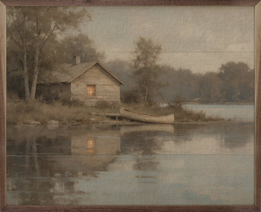 Rustic Lakeside Cabin With Canoe