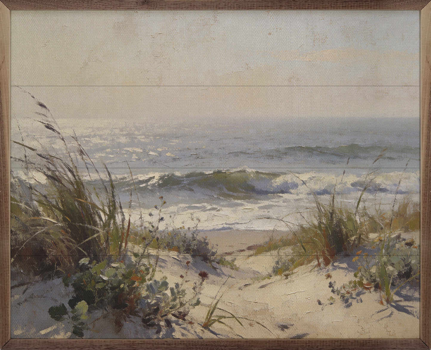 Sea Grass And Rolling Waves