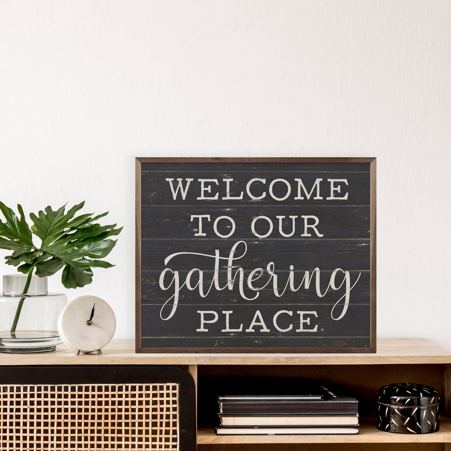 Welcome To Our Gathering Place Black