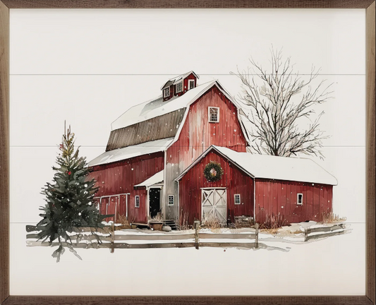Winter Barn With Shed image 0