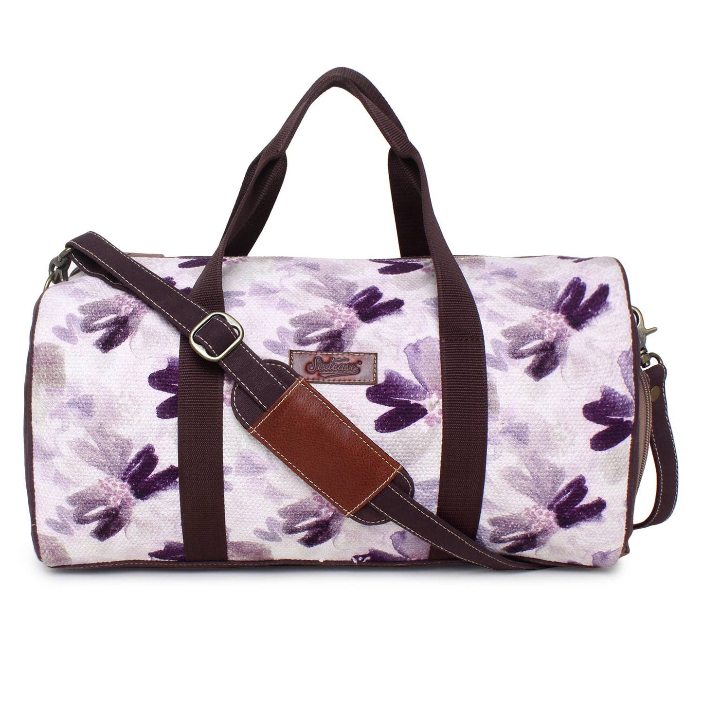 Floral Up-cycled Canvas Weekender Bag