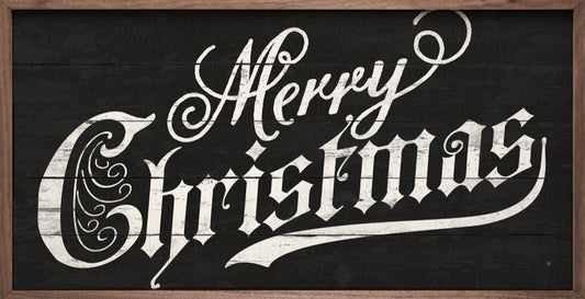 Vintage Merry Christmas Black image 0