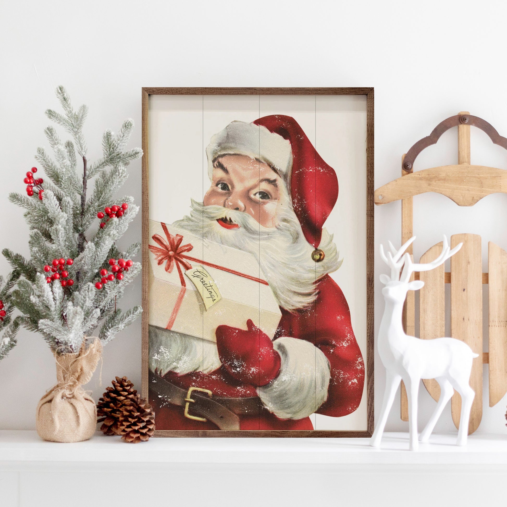 Santa With Delivery White image 1