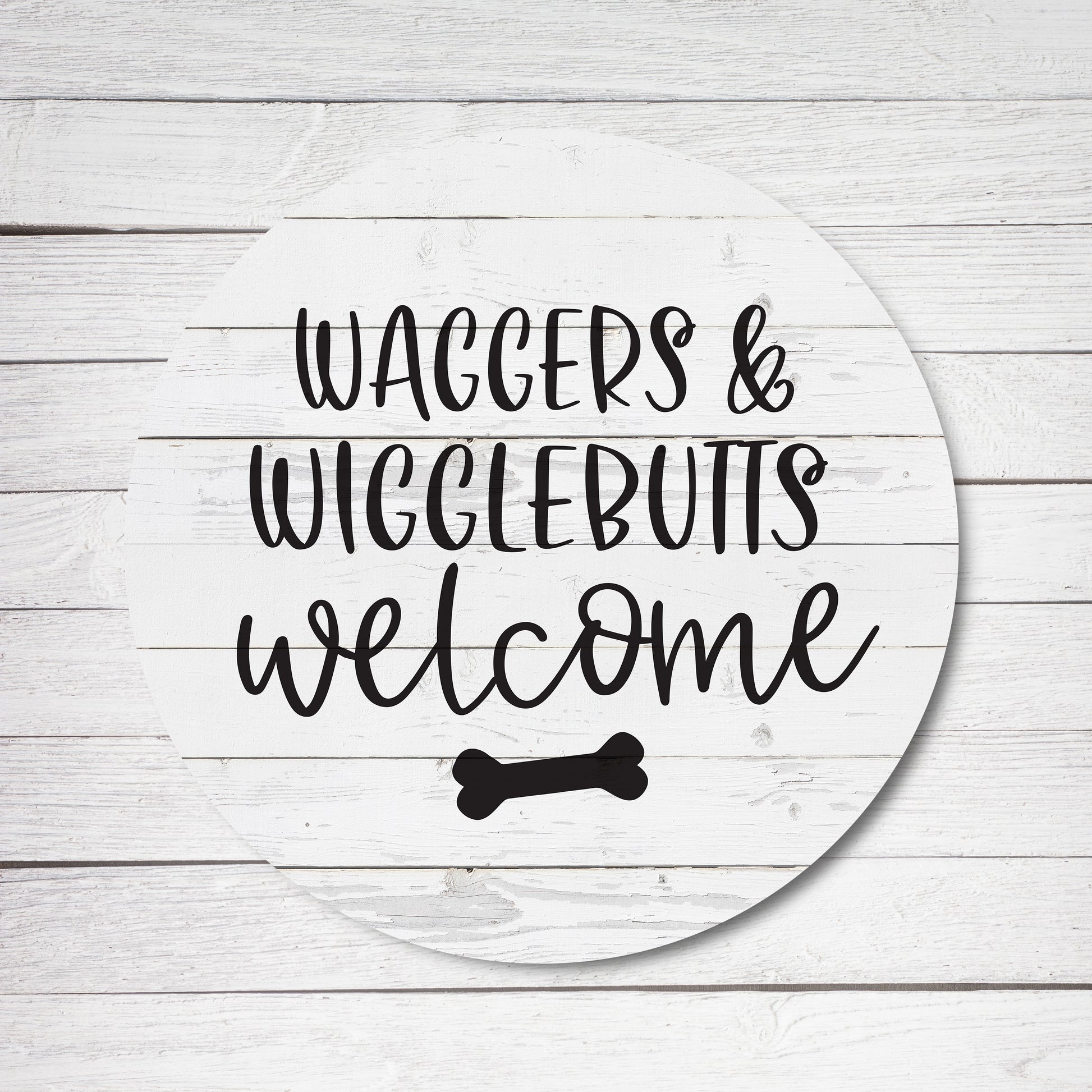 Waggers And Wigglebutts Welcome Whitewash Circle image 0