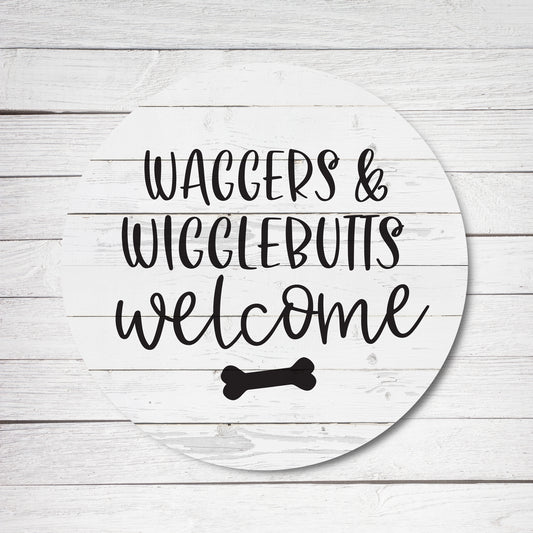 Waggers And Wigglebutts Welcome Whitewash Circle image 0