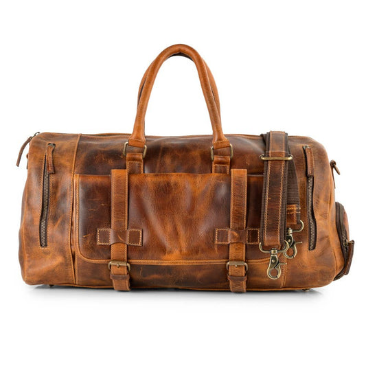 Full Grain Leather Unisex Duffel/Travel Bag