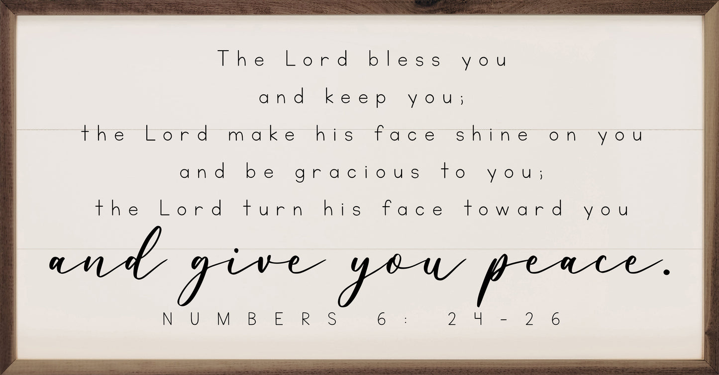 And Give You Peace Numbers 6 24 26 White