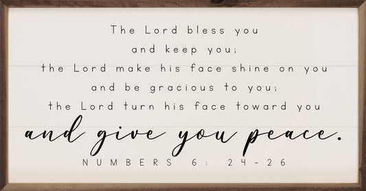And Give You Peace Numbers 6 24 26 White