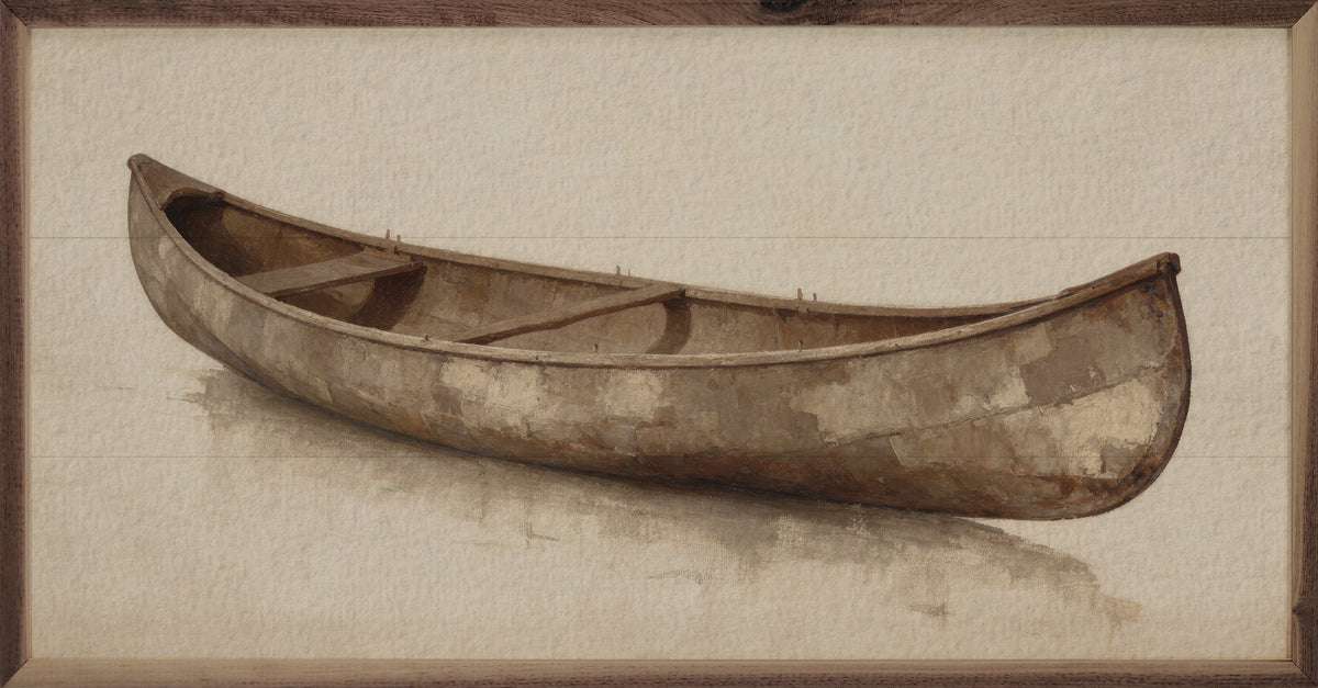 Antique Wooden Canoe Study