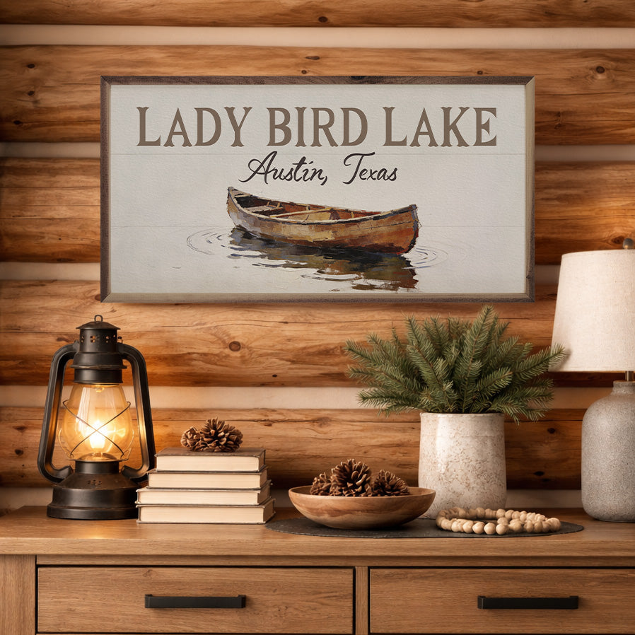 Canoe On The Water Personalized
