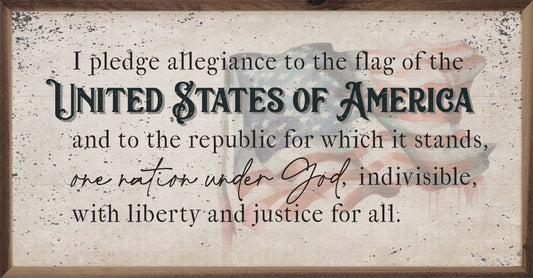 Distressed Pledge Allegiance Flag