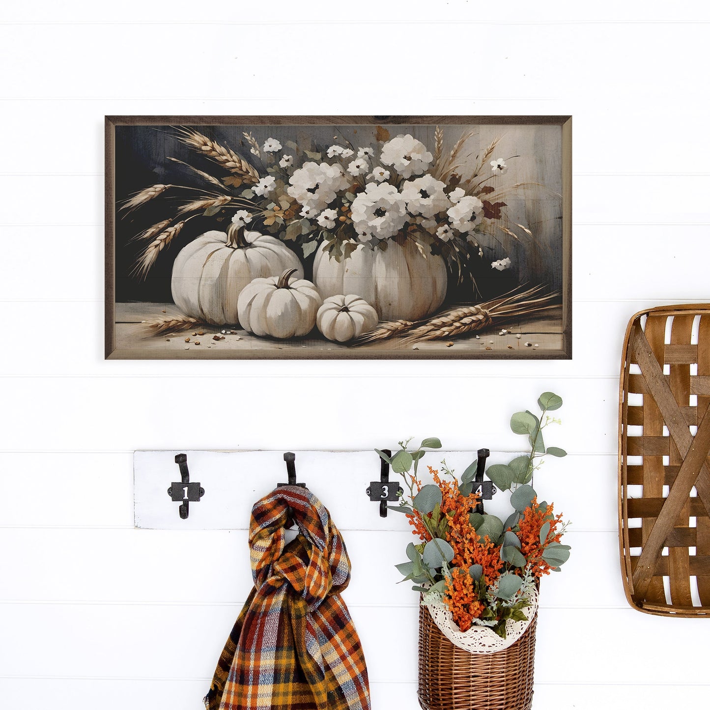 Four White Pumpkin Bouquet