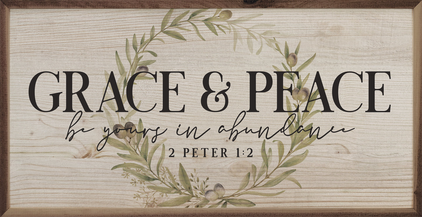 Grace And Peace 2 Peter 1 2 Wreath Whitewash