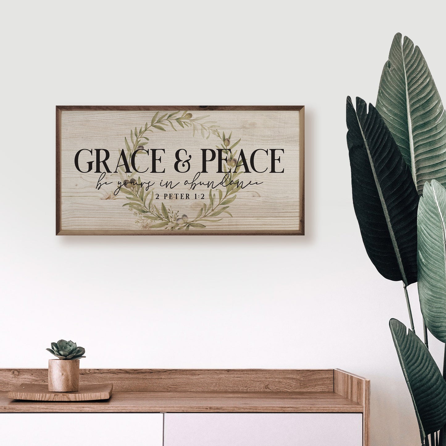 Grace And Peace 2 Peter 1 2 Wreath Whitewash