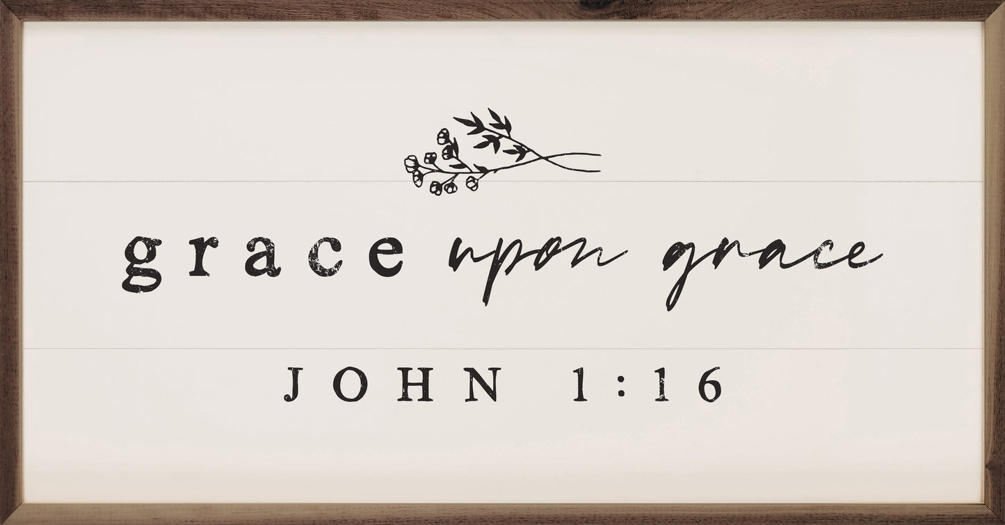 Grace Upon Grace John 1 16 Greenery White