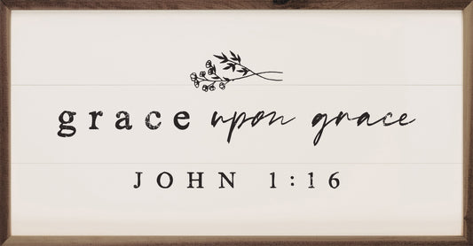 Grace Upon Grace John 1 16 Greenery White