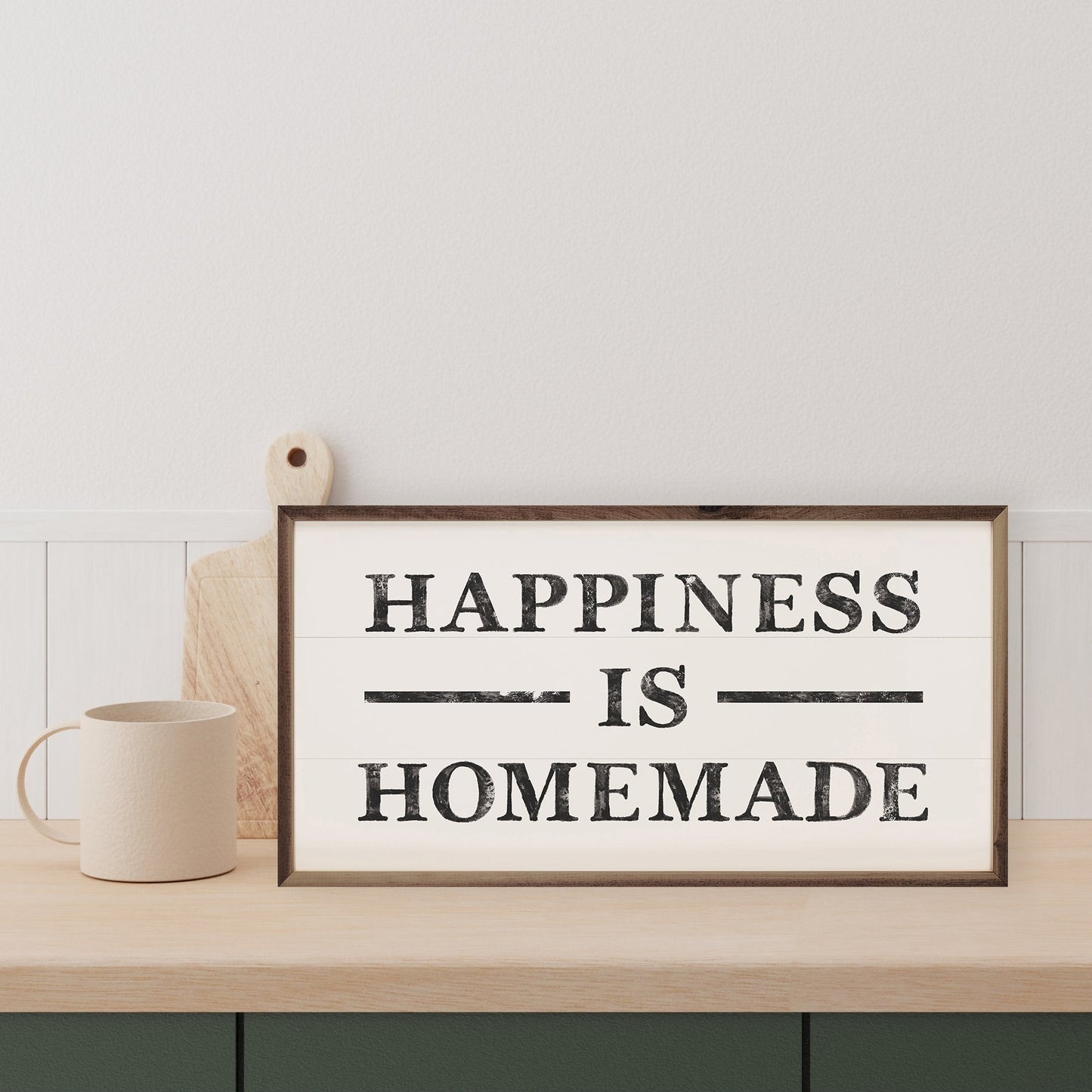 Happiness Is Homemade Lines White