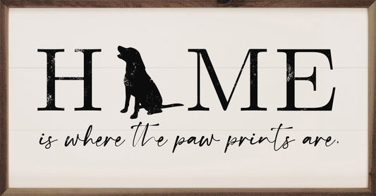 Home Is Where The Paw Prints Are White