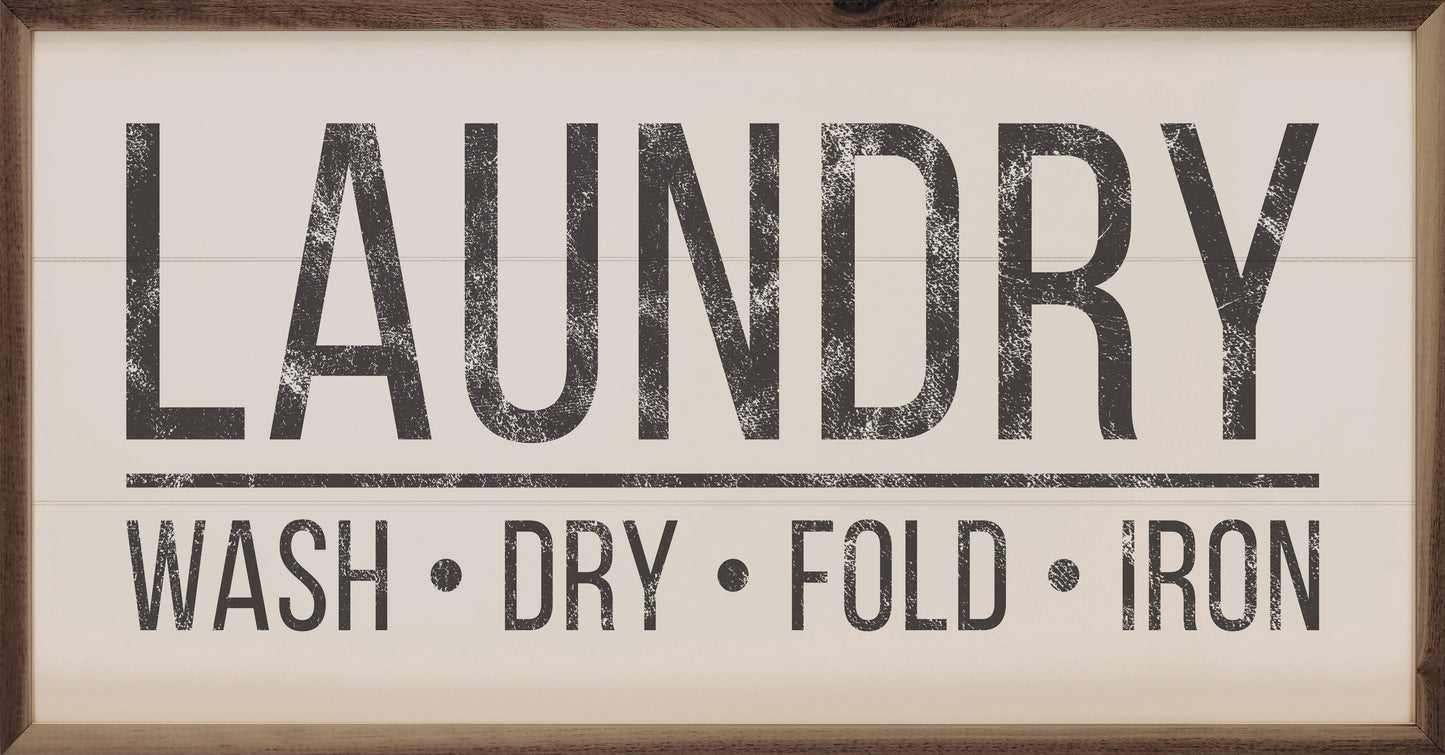 Laundry Wash Dry Fold Iron White