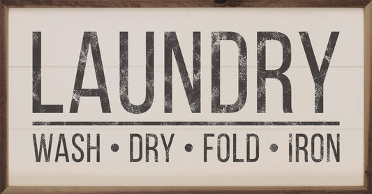 Laundry Wash Dry Fold Iron White