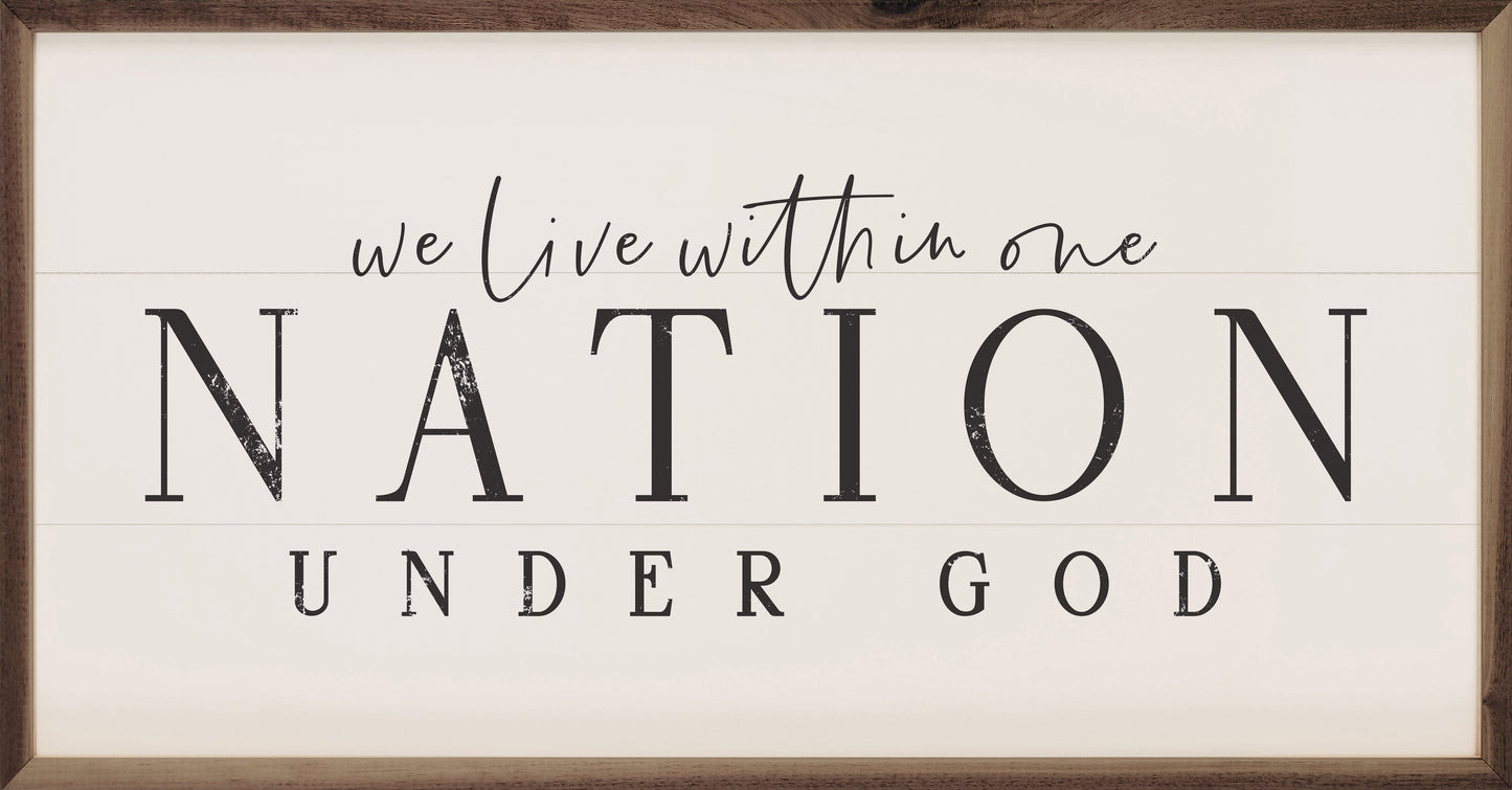 One Nation Under God Horizontal White