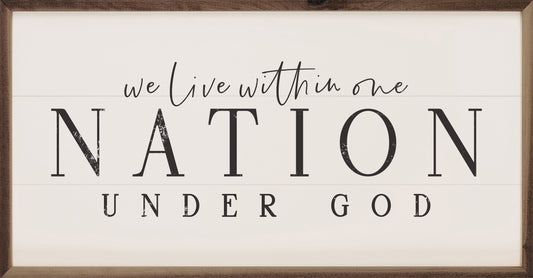 One Nation Under God Horizontal White