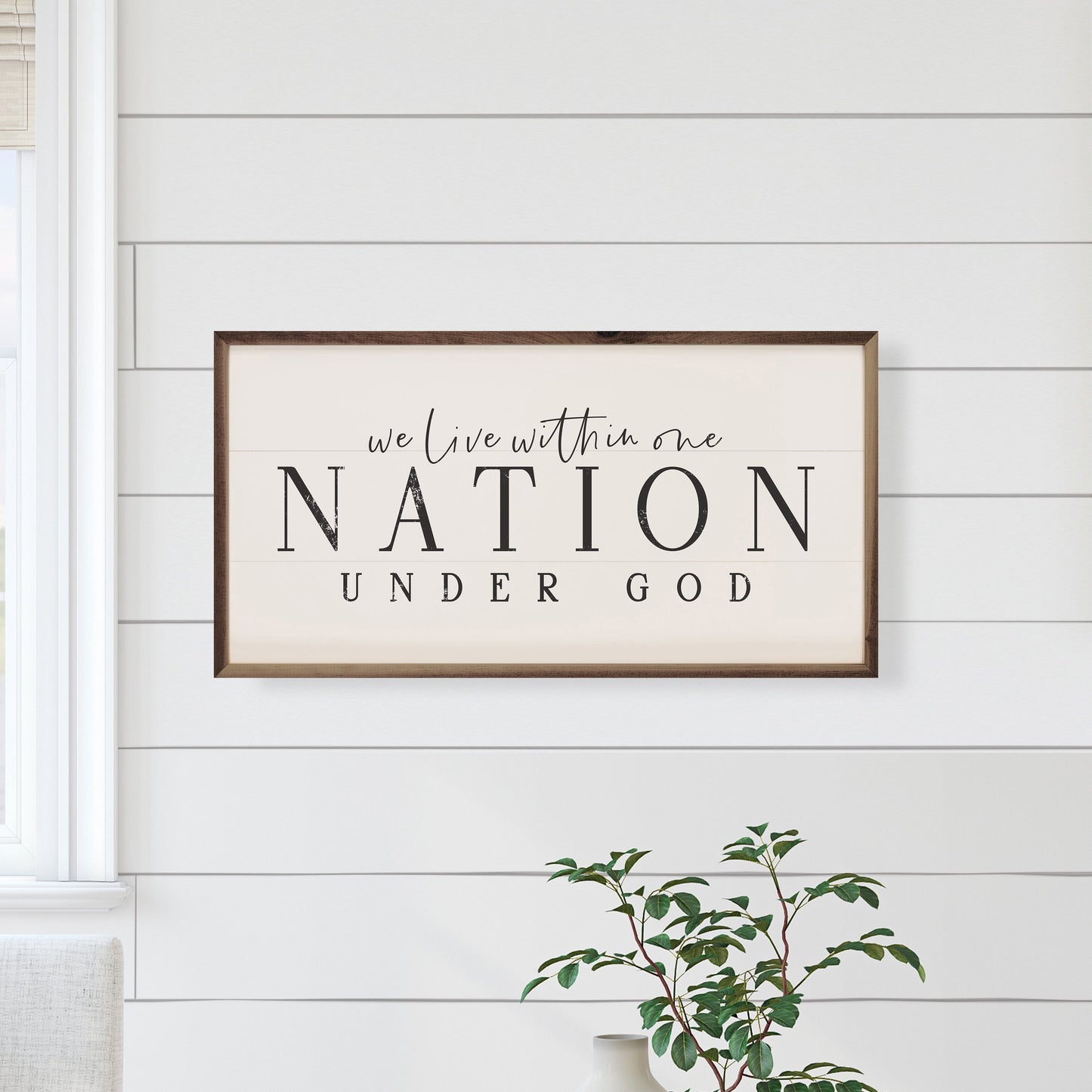 One Nation Under God Horizontal White